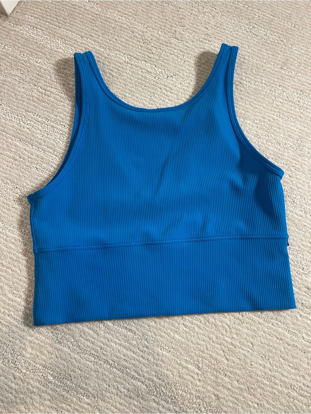 lululemon athletica Bright Blue Ribbed Tank Swim Top